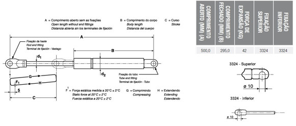 Imagen de AMORTIGUADOR DE PUERTA TRASERA VW GOLF 4 2000 EN ADELANTE